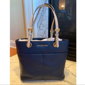 Michael Kors Navy Leather Tote